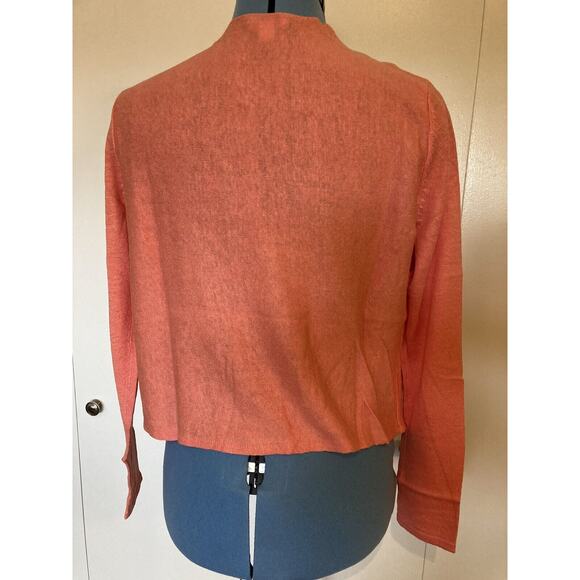 J Jill Cardigan Sweater Shrimp Linen Blend Womens Size Petite XS - Picture 7 of 7